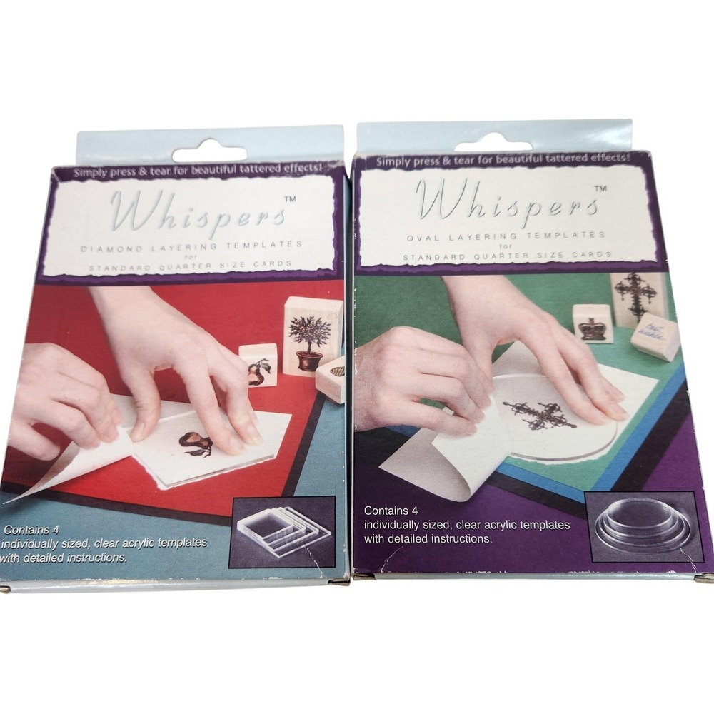 WHISPERS Layering Templates Paper Art Crafts Card Making Diamonds and Ovals Sets